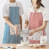 家の物语（KATEI STORY）日本加厚围裙厨房防油做饭围裙男女围裙罩衣咖啡厅奶茶店工作服 红色 1件