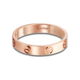 卡地亚（Cartier）戒指男女同款 LOVE结婚婚戒情侣对戒 送爱人女友老婆情人节礼物 B4085200 18K玫瑰金色 3.6mm 51