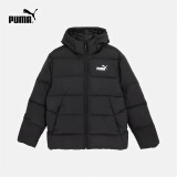 彪马（PUMA）秋冬男子情侣休闲轻盈加厚保暖连帽短款羽绒服外套 672411 黑色-01 2XL (190/108A)