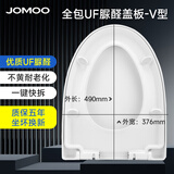 九牧（JOMOO）马桶盖通用型家用加厚老式抽水马桶圈盖板家用坐便器缓降盖板配件 V型脲醛盖板-耐老化