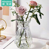 漫生活玻璃花瓶冰心款摆件束口七夕宿舍鲜花仿真花干花插花瓶水养富贵竹