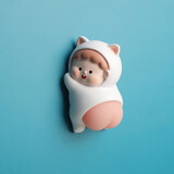 LIVE PAI冰箱贴Q萌趴着的小屁屁可爱立体减压磁贴家居冰箱装饰磁力留言贴 屁屁君【白色】