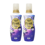 花王（KAO） FLAIR衣物柔顺剂婴儿可用衣物柔软剂日本进口衣服护理剂 510ml*2瓶 薰衣草茉莉花香