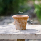 掬涵红陶小花盆多肉绿植盆花器特大号粗陶陶土透气泥瓦培栽盆种植花器 B款小号1个（12*9.5cm）