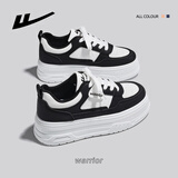 回力女鞋厚底小白鞋女2026夏季百搭休闲鞋子女新款面包鞋轻便耐磨板鞋 黑白|3759 39 (245mm)