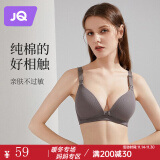 婧麒（JOYNCLEON）哺乳文胸孕妇内衣怀孕期哺乳内衣薄款产后前开扣无钢圈托聚拢无痕 灰色3128【薄款贴身透气聚拢】 80B