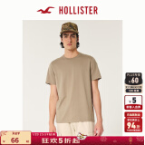 HOLLISTER24夏新款经典小海鸥情侣黑色短袖T恤男装女装KI324-4042 棕色 M (180/100A)