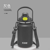 希乐（cille）保温杯大容量316不锈钢水杯吸管双饮口男女户外车载手提杯子礼物