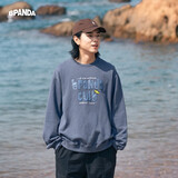 熊猫·本（ben.panda）圆领卫衣男春季套头宽松日系简约潮牌情侣上衣 蓝灰色 XL