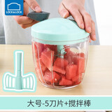 乐扣乐扣（LOCK&LOCK） 厨房多功能切菜器搅拌剁碎搅拌剁蒜泥手动绞肉饺子馅烘焙手拉式 马卡龙绿大号