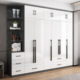 熠梵森【包安装】衣柜家用卧室平开门实木质三门四门大衣柜组合整体衣橱 80两门主柜