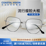 依视路（ESSILOR） 新款商务男镜架时尚镜框女配依视路镜片近视定制眼镜网上配镜 金属-全框-2002SV-银色 镜框+依视路A4防蓝光1.56现片