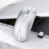 墨一 mac苹果无线鼠标笔记本电脑双模可充电蓝牙鼠标 适用于Macbook pro/air/ipad平板配件 尊享版-钛空银【四档DPI丨一键桌面丨一键无声】