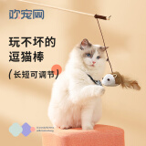 欢宠网 猫玩具猫咪逗猫棒【加长杆约1m小老鼠款】猫薄荷弹力羽毛铃铛互动自嗨神器解闷猫猫小猫幼猫宠物用品