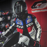 杜汉（DUHAN）摩托车骑行服男四季vs02PU皮夹克赛车服机车皮衣防水春款防摔外套 vs02蓝色PU皮上衣(建议拍小一码) M