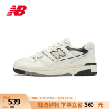 NEW BALANCE  NB550官方板鞋男鞋女鞋情侣复古低帮百搭米色/黑色休闲运动鞋 米色/黑色 BB550LWT 36 (脚长22cm)