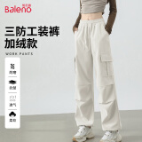 班尼路（Baleno）软壳工装裤女2024年冬季时尚感简约户外通勤运动休闲百搭风长裤