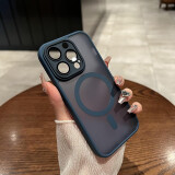 雅思恋 【强力磁吸充电】全包肤感磨砂黑适用iPhone手机壳苹果手机保护壳MagSafe磁吸超薄渐变 宝蓝色 【简约高级，镜头全包】 iPhone 13