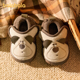 巴拉巴拉男童棉鞋加绒加厚儿童棉拖鞋防滑女孩包跟室内毛毛鞋男宝宝保暖鞋