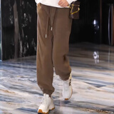 时控探 冬季休闲加厚加绒灯芯绒裤子女新款女装春秋宽松显瘦束脚哈伦裤 卡其色【春秋不加绒】 2XL 建议130-145斤