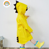 彩虹房子   儿童卡通雨披雨衣上学户外防水雨披EVA小恐龙防滑加厚雨鞋 雨衣S(建议身高88cm内) .