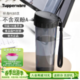 特百惠（Tupperware）茶韵塑料杯 男女学生夏季运动水杯子大容量带滤格 酷炫黑500ML