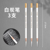 马利（Marie's） 素描铅笔炭笔美术生绘画专用软性碳笔全套绘图玛丽特浓画画套装速写书写笔 白炭笔【3支】 铅笔/炭笔