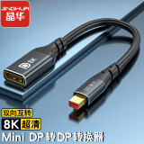 晶华 Mini DP转DP转接头  8K高清视频转换线 笔记本电脑显示器投影仪雷电接口转接延长线 0.25米 H707