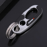 欧美达男士腰挂创意汽车钥匙扣高档家用钥匙链商务简约锁匙扣挂件钥匙环 黑色