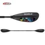 SEAFLO KAYAKS船桨划船浆皮划艇桨双头桨独木舟桨折叠法式品牌防滑铝杆玻纤桨 黑色220cm