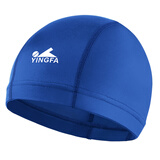 英发（YINGFA）游泳帽男女士长发舒适纯色针织布泳帽时尚护耳不勒头儿童宽边布帽 03彩兰