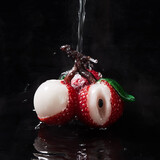 容山堂变色荔枝茶宠物茶盘摆件家用可养趣味功夫茶具配件 变色树脂茶宠摆件-大吉大荔