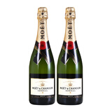 酩悦（Moet&Chandon）经典香槟 起泡气泡葡萄酒 750ml*2双支装 名庄送礼冰袋配送