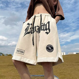 SEMALAM高街美式短裤男夏季潮牌运动球裤宽松休闲裤子胖子大码篮球五分裤