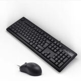 XINBAIYI-（A4TECH）WKM-1000 键鼠套装有线 办公台式电脑笔记本外接键盘鼠标套装有线 黑色