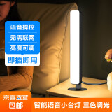 声控氛围灯智能语音小夜灯柔光睡觉卧室灯usb接口夜用护眼台灯 长条声控款