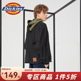 dickies 夹克多口袋拼接撞色外套 男士休闲百搭长袖薄外套10103 黑色 L