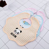 相思桐围嘴口水巾纯棉防水款有按扣男女宝宝通用吐奶巾围脖 纯棉防水男宝款(二) 5个实惠装