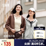 森马（Semir）梅花系列外套女宽松插肩袖刺绣2024秋季休闲连帽夹克109524108001