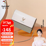 啄木鸟（TUCANO）包包女包时尚单肩包链条女包鹿头个性小方包撞色斜挎女士包包生日礼物送女友