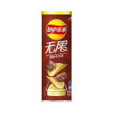 乐事（Lay's）无限薯片 黑椒牛扒味 104g 罐装 膨化食品  零食 休闲食品