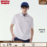 Levi's李维斯情侣同款短袖POLO衫休闲商务时尚轻薄舒适 白色0000 L