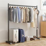 艾欧唯晾衣架落地室内折叠挂衣架子卧室衣架单杆式衣帽架家用挂衣架jm. 【加高加粗款】纳米金150*150