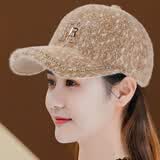 抖芊 帽子女士秋冬季新款棒球帽女洋气减龄鸭舌帽女冬天减龄保暖 卡其色