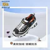 Skechers斯凯奇奶茶熊男女童运动鞋秋冬加绒黑白熊猫鞋大童休闲鞋996212L 539桑葚可可-加绒 30