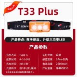 三友三友夜钓灯感应头灯钓鱼灯强光高亮LED头戴式夜出户外灯 T33plus【新品头灯】