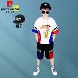 皮尔卡丹（pierre cardin）童装男孩穿的4-14岁儿童装夏装2025新款短袖套装衣服6中大童街舞 白色(+帽子) 110 建议身高1米左右20-30斤