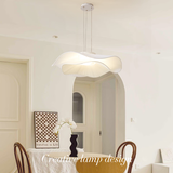 大观园（DGY）奶油风卧室吊灯现代简约贝壳餐厅灯新款极简布艺吊灯中山灯具194O 1468吊灯双层59.5CM-无极调光12W