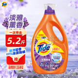 汰渍Tide2合1洗衣液洁净洁雅百合熏香超值装瓶装袋装家庭装去渍无残留 淡雅薰香2.6kg