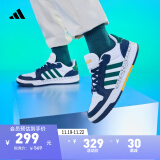 adidas ENTRAP休闲运动板鞋少年感复古篮球鞋男子阿迪达斯官方 白色/绿色/蓝色 43